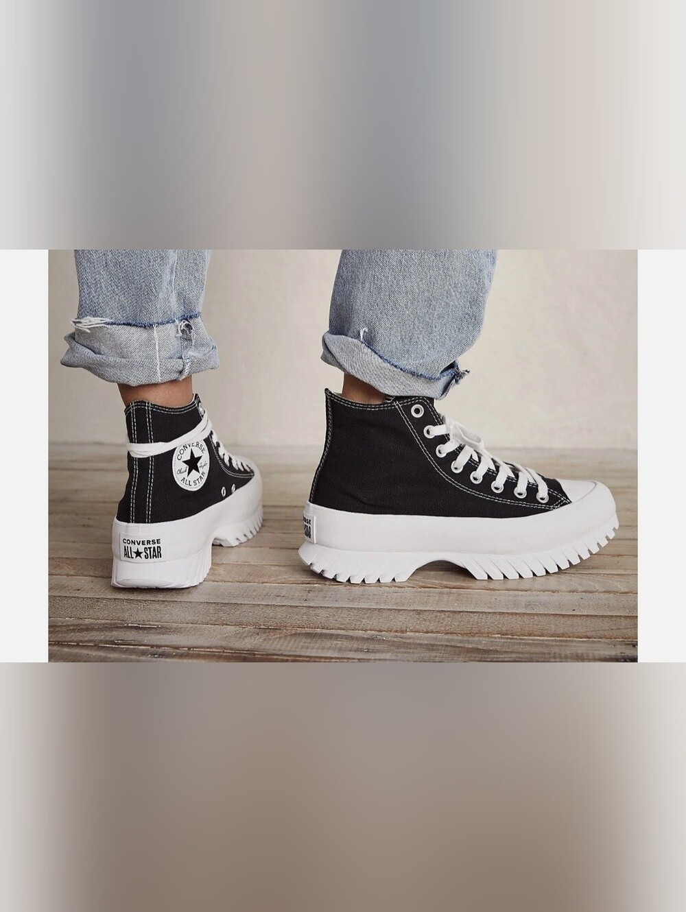 Converse Chuck Taylor All Star Platform High Top - Black & White - Picture 9 of 9